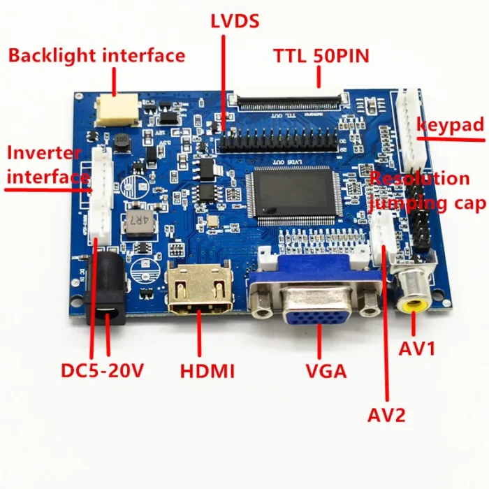 10.1 inch 1280*800 Screen HD Digital LCD Monitor Display Backing Car HDMI VGA AV Raspberry Pi banana pi With key board - Image 2