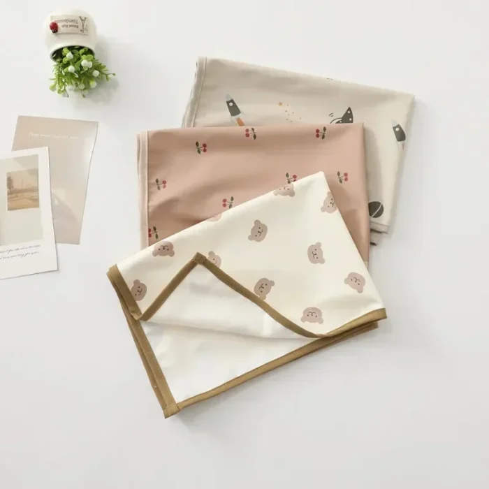 Baby Diaper Mat Soft PU Waterproof Leak Proof Washable Newborn Urine Pad Changing Pad Liners Reusable Picnic Travel Mats - Image 3