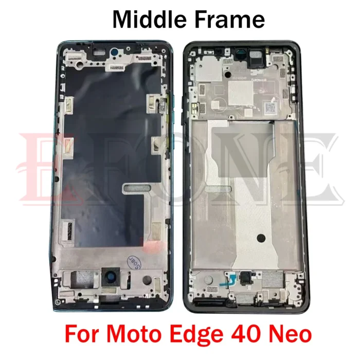 Best Quality Middle Frame For Motorola Moto Edge 40 Neo LCD Front Frame Door Housing Bezel With Side Button Repair Parts - Image 1
