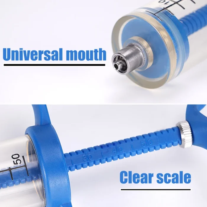 10/20/30/50ml Veterinary Tool Vaccine Syringe with 10 Needles for Farm Livestock Pig Cattle Sheep Chicken Pinhead Injection Tool - Image 2
