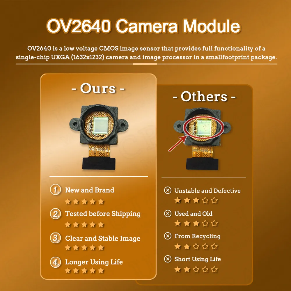kf-Sb5957c54976d494a9c6fdcf205345265u NEW OV2640 Camera Module for ESP32 CAM Camera Module 2MP 222 200 180 66 120 160 Degree 650nm 850nm Night Vision DVP 24PIN 0.5MM - Image 2