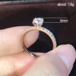 925 Sterling Silver Wedding Engagement Ring for Women Female Romantic Girlfriend Birthday Gift Fashion Crystal Zircon Jewelry - Image 5