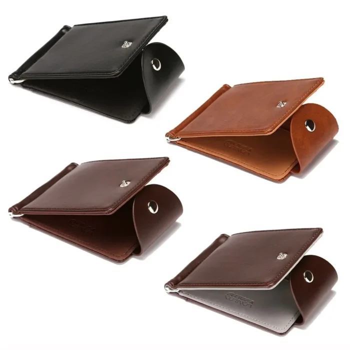 High Quality Multifunctional PU Leather Short Wallets Male Fashion Vintage Purse Hasp Coin Pouch Cards Holder Money Clips - Image 1