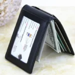 RFID Men's Leather Slim Bifold Money Clip Wallet Front Pocket Credit Card Holder - Image 5
