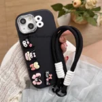 For Huawei Honor 400 300 200 Pro Power 90 Lite 70 60 50 9X Phone Case 3D Cinnamoroll Kitty Cartoon Wrist Strap Eyes Cover - Image 6