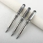 Luxury Metal Ballpoint Pen - Medium Point Twist Closure for Daily Office Writing Blue Ink Stationery School Supplies - Image 3