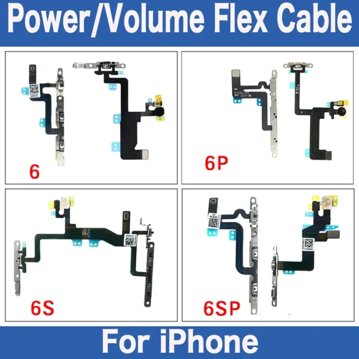 Power And Volume Flex For iPhone 6 6P 6s Plus Mute Button Silent Switch Flex Cable With Bracket Replacement - Image 1