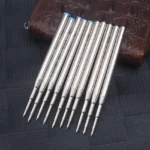 10 Pcs/Lot Blue / Black Metal Ballpoint Pen Refill Medium Writing Point Smooth standard Ink Refills Stationery Supplies - Image 4