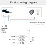 85-265V IP65 Motion Sensor Adjustable PIR Switch Ultrathin LED Flood Light PIR Waterproof Outdoor Motion Sensor Detector - Image 2