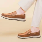 Spring New Men's Round Toe Comfortable Anti Slip Thick Soled Casual Leather Shoes Fashionable Men's Sports Fit Outdoor Shoes - Image 6