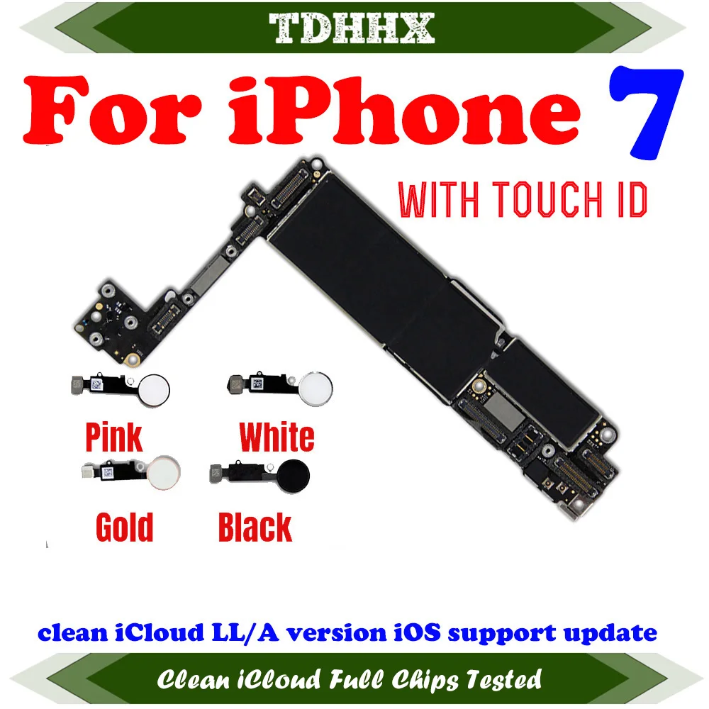 kf-Sc6c6c421eed94a73ad4af12b4eee1309A Main Logic Board Clean iCloud For IPhone 7 4.7" 32GB 128GB 256G Clean No iCloud Motherboard IOS System 4G Lte Network Full Chips - Image 1