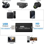 4K HDMI-Compatible Video Capture Card Streaming Board Capture USB 2.0 1080P Card Grabber Recorder Box for PS4 Game DVD Camera - Image 2