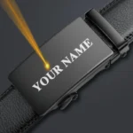 Personalized Belt Men Gift Engraved Custom Name LOGO Automatic Buckle Belts 140 150 160cm Plus Size Letter Gift for Him Men 2023 - Image 2