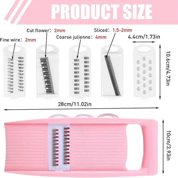 5in1 Vegetable Fruit Slicer Multifunctional Manual Vegetable Chopper Food Grater Cutter Potato Onion Veggie Dicer Kitchen Gadget - Image 6