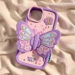 3D Butterfly Folding Bracket Phone Case For iPhone 16 15 13 14 11 12 Pro Max XR XS Max 6 7 8 Plus Soft Silicone Shockproof Cover - Image 4