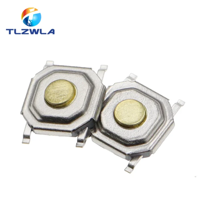 100PCS 4X4X1.5MM SMD Tactile Tact Push Button Micro Switch 4*4*1.5mm Push Button Copper Head Keys Button 4Pin - Image 2