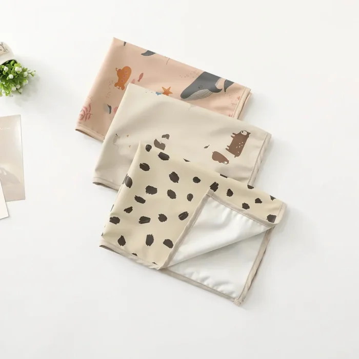 Baby Diaper Mat Soft PU Waterproof Leak Proof Washable Newborn Urine Pad Changing Pad Liners Reusable Picnic Travel Mats - Image 4