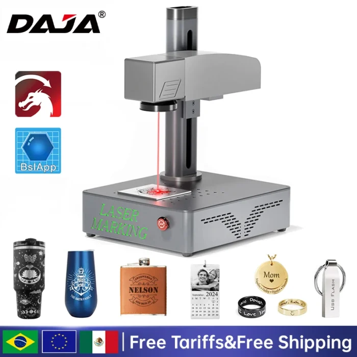 DAJA S4 Fiber Laser Marking Machine High Power Business Industrial Portable Engraver Engrave All Metal Jewelry Plastic Leather - Image 1