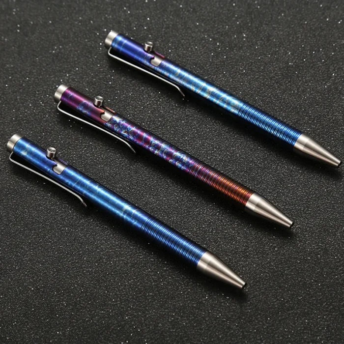 Titanium Alloy Writing Pen Portable Mini Ballpoint Pen Tactical Multi-function Tool Glass Breaker Camping EDC Writing Pen Gift - Image 1