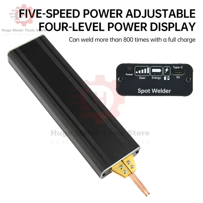 Portable Spot Welder 5 Gears Adjustable USB/Type-C Digital Display Min Spot Welding Machine Automatic Trigger for 18650 Battery - Image 3