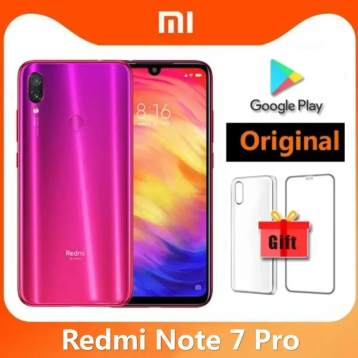 Original Xiaomi Redmi Note 7 PRO Smartphone 6GB 128GB Snapdragon 660AIE Android Mobile Phone 48.0MP+5.0MP Rear Camera cellphone - Image 1