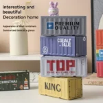 Mini Container Small Iron Box Make Old Miniature Models Scene Props Office Ornaments Stackable Creative Desktop Organizer - Image 5