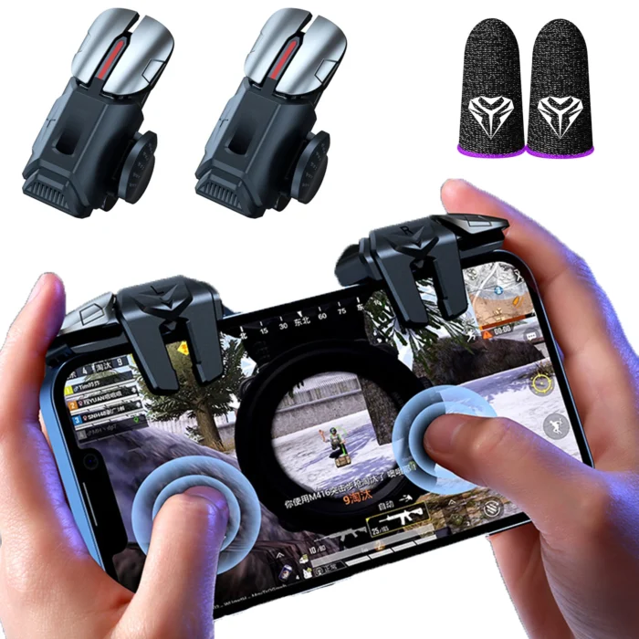 G21 Mobile Phone Game Trigger Gamepad Joystick 6-Finger Aim Shooting L1 R1 Key Button Game Fingertips For PUBG Game Controller - Image 2