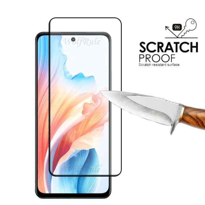 6-in-1 For OPPO A79 5G Glass OPPO A79 5G Tempered Glass Protective Full Cover Glue HD 9H Screen Protector OPPO A79 Lens Glass - Image 2
