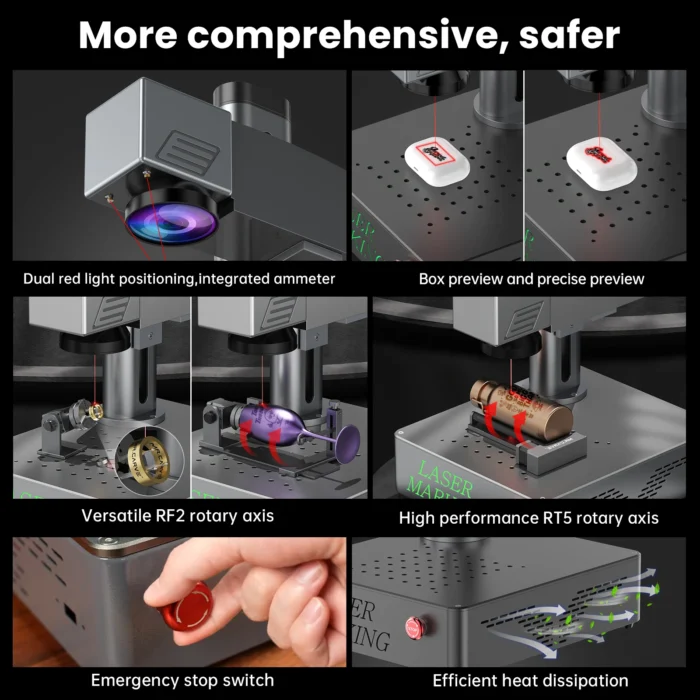 DAJA S4 Fiber Laser Marking Machine High Power Business Industrial Portable Engraver Engrave All Metal Jewelry Plastic Leather - Image 2
