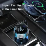300W USB Car Charger Adapter 2 in 1 Super Fast Charging with Voltage Monitor for Samsung OPPO VIVO Huawei Oneplus iPhone iPad - Image 3