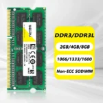 DDR3 DDR3L 4GB 8GB Laptop Memory Module Ram PC3 1.5V 1066 1333 1600Mhz PC3L 1.35V 8500 10600 12800 Sodimm Notebook Memoria Ram