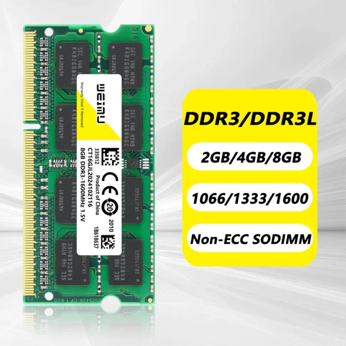 DDR3 DDR3L 4GB 8GB Laptop Memory Module Ram PC3 1.5V 1066 1333 1600Mhz PC3L 1.35V 8500 10600 12800 Sodimm Notebook Memoria Ram - Image 1