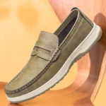 Spring New Men's Round Toe Comfortable Anti Slip Thick Soled Casual Leather Shoes Fashionable Men's Sports Fit Outdoor Shoes