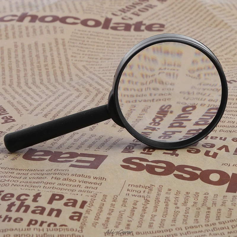 kf-H25c75944a3314a20b8576322d17a4d8bP Magnifier 60mm Hand Held 5X Magnifying Loupe Reading Glass Lens - Image 1