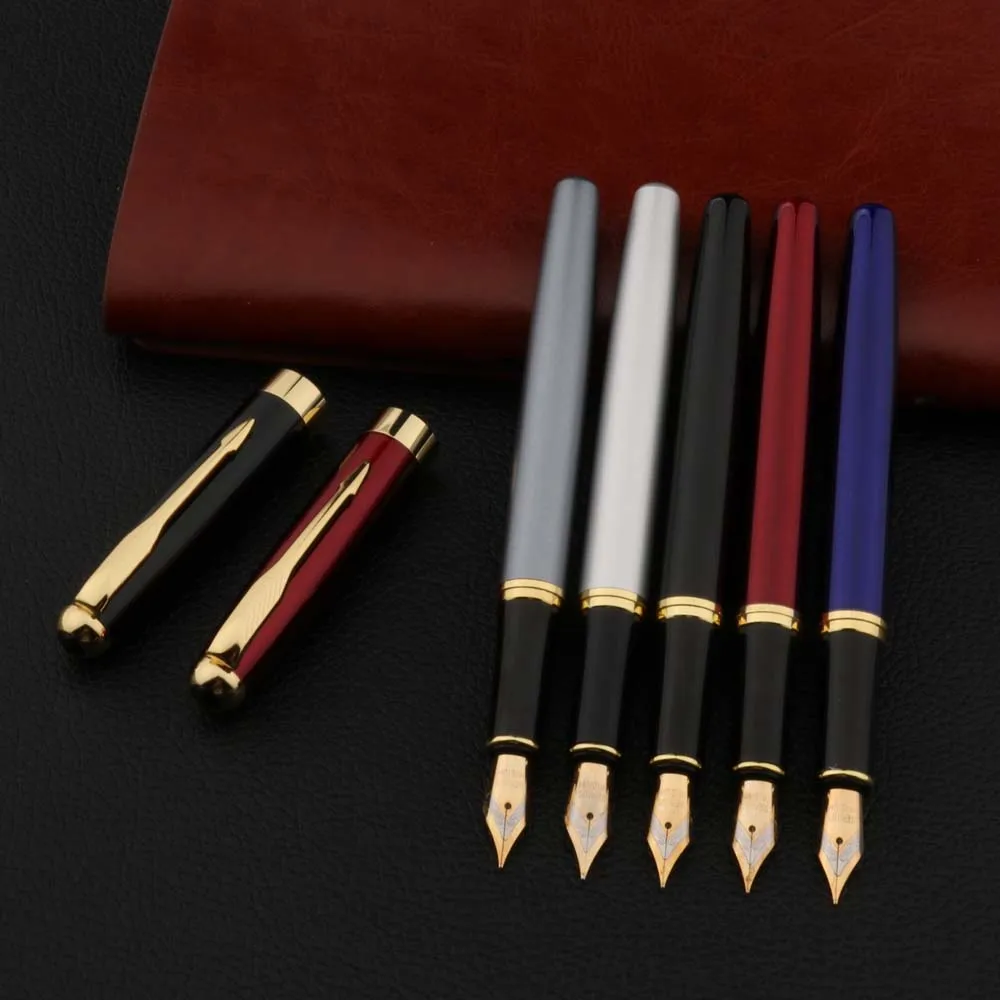 kf-Ha7e4328758bb413fbfb04ddb3c8ff7377 High Quality Metal 388 Fountain Pen Business Black Golden Student Stationery Office School Supplies Gift Ink Pens - Image 1