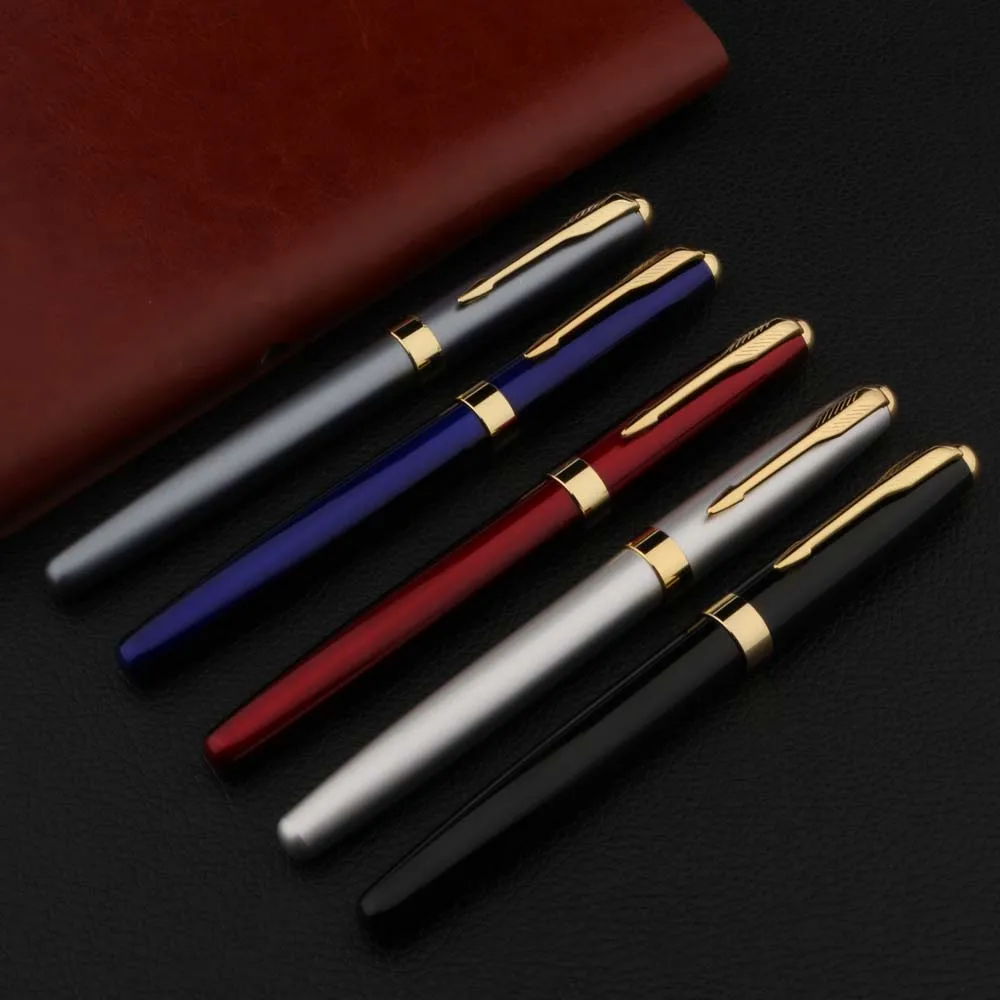 kf-Hbef643681c854830b5c79ec4a5aaae564 High Quality Metal 388 Fountain Pen Business Black Golden Student Stationery Office School Supplies Gift Ink Pens - Image 2
