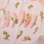 10Pcs 3D Rose Nail Art Ornament DIY Craft For Acrylic Nail Decoration Gold/Silver 7 Unique Shapes Flower DIY Charms Jewelry - Image 3