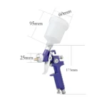 Paint Spray Guns 0.8/1.0mm Nozzles Airbrush 125ml HVLP Professional Pneumatic Paint Spray Gun For Painting Aerograph Cars Tools - Image 4