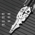 21 in 1 Wire Stripping Pliers Bent Non Slip Handle Electrician Hand Tools Multitool Adjustable Automatic Stripper Tool