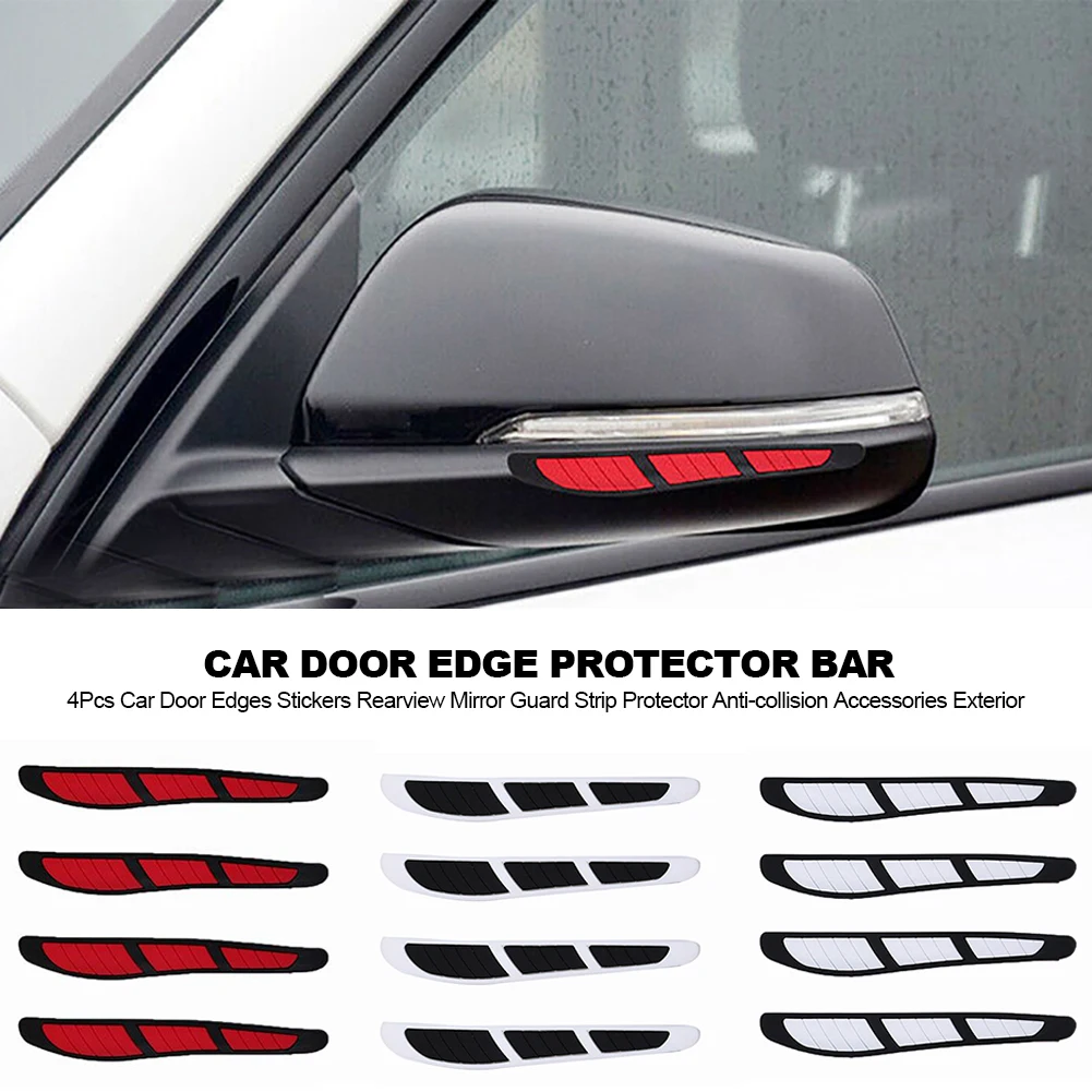 kf-S02389dfbb3174b449d26996ebd3e37f0M 4Pcs Car Door Edges Rearview Mirror Guard Strip Protector Anti-collision waterproof Car Stickers Car Accessories Exterior - Image 1