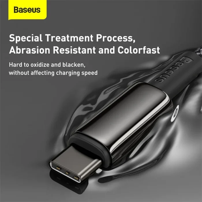 Baseus PD 100W Type-C to Type-C Cable for Huawei Xiaomi 5A Fast Charger for MacBook iPad ApplebookPro Quick Charger Data Cable - Image 6
