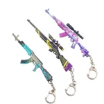 Keychains Cartoon Game PUBG 98K AWM AKM M24 Mini Gun Alloy Pendant Car Key Chain Key Ring Phone Bag Hanging Jewelry Gifts - Image 4