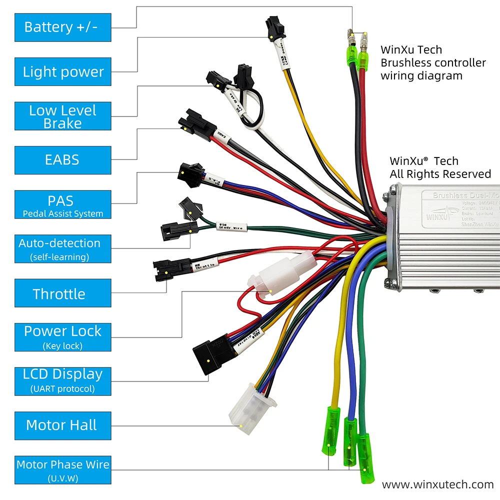 kf-S0c3474eee6784c8f80dda0adb88dbc18N Ebike Brushless Motor Controller 500W 22A 36V 48V with S866 LCD Color Display Set for Electric Mountain Bike Scooter Accessories - Image 5