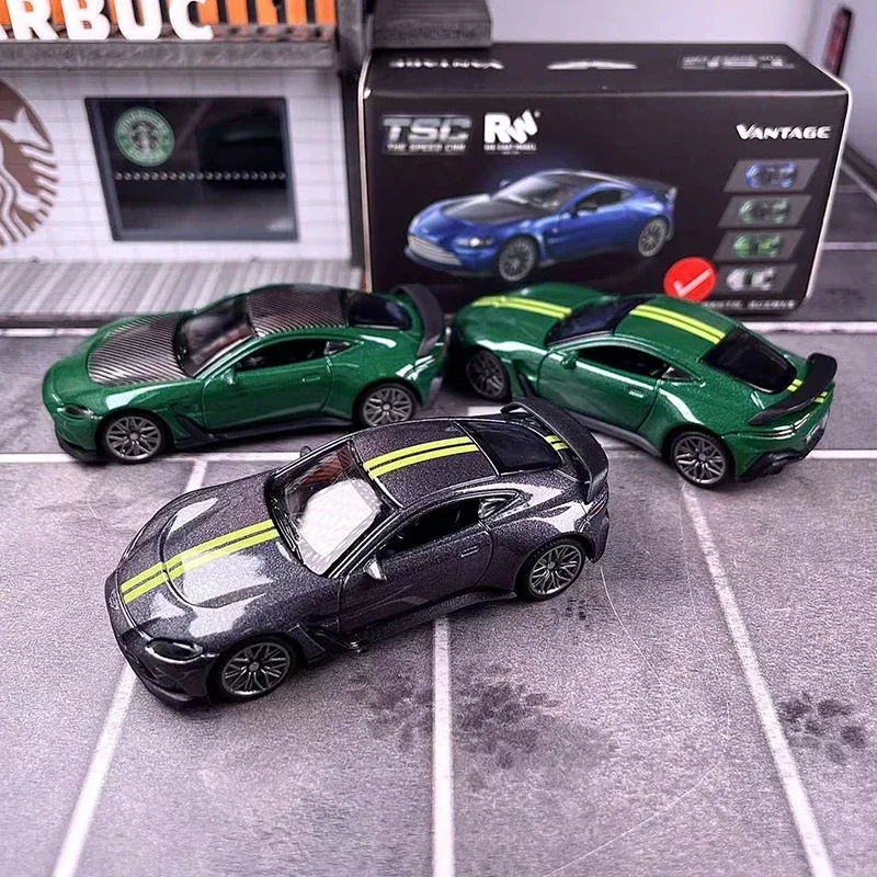 kf-S0d909df5d9bf4b42940258b6bd442f98Y TSC 1/64 Aston Martin V12 Car Alloy Toys Motor Vehicle Diecast Metal Model Kids Xmas Gift Toys for Boys Modified Trolley - Image 1