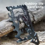 Outdoor Portable 18 in 1 Pocket Card Knife Wildlife Survival Equipment Lifesaving Card Multi purpose and Multi functional Tool - Image 5