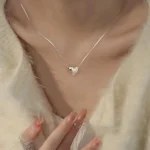 Fashion Mini Heart Necklaces Silver Color Chain Smalll Love Necklace Pendant on Neck Bohemian Necklaces Jewelry for Women Gifts - Image 6