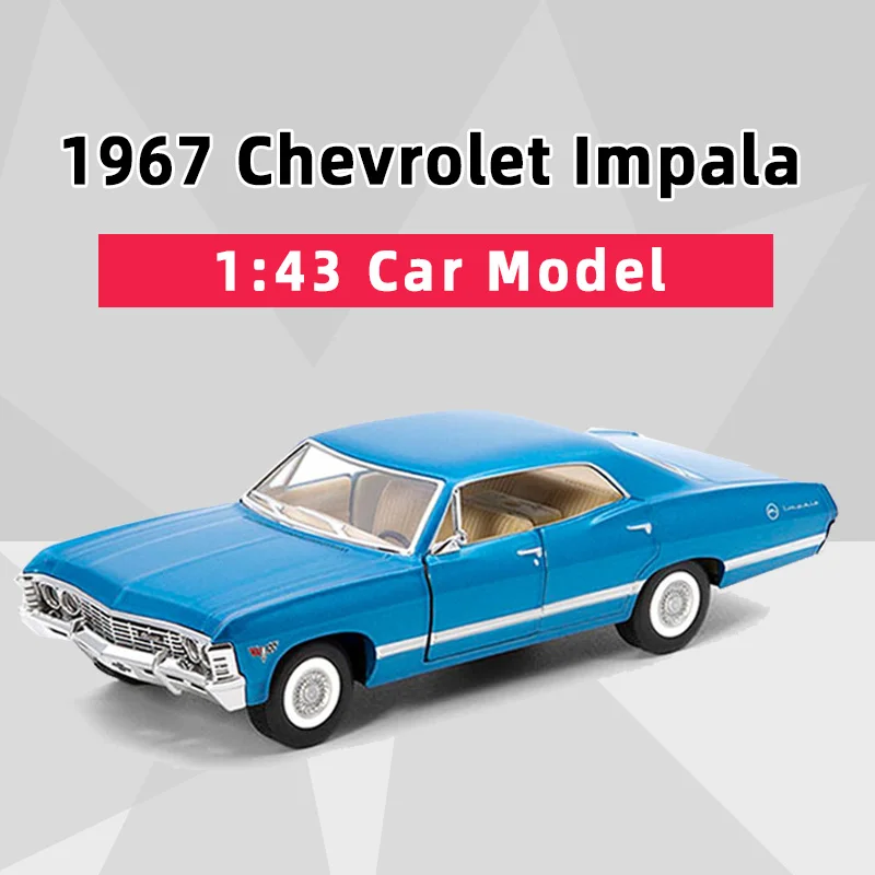 kf-S1d5fb9fa940b496e9d276dae7252db85a kinsmart 1967 Chevrolet Impala Alloy Diecast Car Model 1/43 Toy With Pull Back For Children Gifts Toy Collection - Image 1