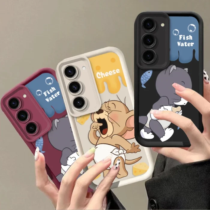 Tom And Jerry Phone Case For Samsung Galaxy S25 S24 Ultra S23 S22 S21 Plus S20 FE A56 A55 A54 A53 A52 A51 A34 A32 4G 5G Cover - Image 2