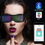 Bluetooth LED Colourful Glasses Halloween Rave Dance Concert Supplies DIY Glowing Bluetooth App Control Glasses For Men Women