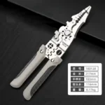 21 in 1 Wire Stripping Pliers Bent Non Slip Handle Electrician Hand Tools Multitool Adjustable Automatic Stripper Tool - Image 5